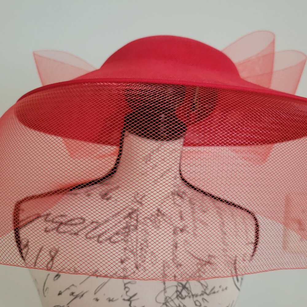 Paris Hand-Made Large Brim Ruffle Organza Hat | Elegant Royal Derby Wedding Hat
